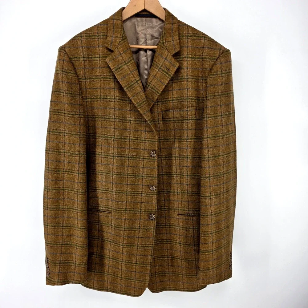 Burberry London Sport Coat Mens Custom Brown Plaid Amare Stoudemire NBA Owned